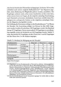 Image of the Page - 237 - in Pflegekräftemigration nach Österreich - Eine empirische Analyse