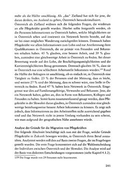 Image of the Page - 241 - in Pflegekräftemigration nach Österreich - Eine empirische Analyse