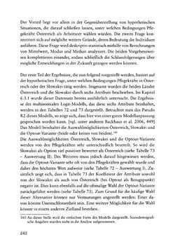 Image of the Page - 242 - in Pflegekräftemigration nach Österreich - Eine empirische Analyse