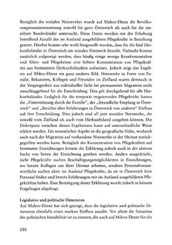 Image of the Page - 250 - in Pflegekräftemigration nach Österreich - Eine empirische Analyse