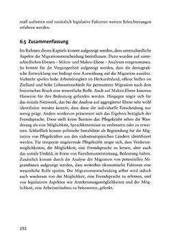 Image of the Page - 252 - in Pflegekräftemigration nach Österreich - Eine empirische Analyse