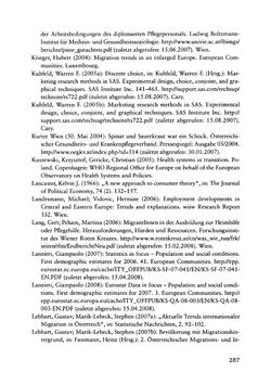 Image of the Page - 287 - in Pflegekräftemigration nach Österreich - Eine empirische Analyse