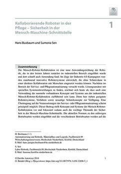 Image of the Page - 1 - in Pflegeroboter