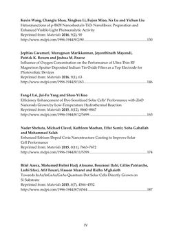 Bild der Seite - IV - in Photovoltaic Materials and Electronic Devices