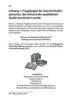 Bild der Seite - 260 - in Von PISA nach Wien - Historische und politische Kompetenzen in der Unterrichtspraxis
