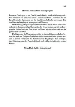 Image of the Page - 261 - in Von PISA nach Wien - Historische und politische Kompetenzen in der Unterrichtspraxis