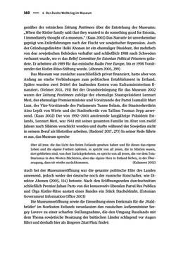 Image of the Page - 160 - in Der Zweite Weltkrieg in postsozialistischen Gedenkmuseen - Geschichtspolitik zwischen der ‚Anrufung Europas‘ und dem Fokus auf ‚unser‘ Leid