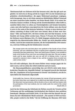 Image of the Page - 170 - in Der Zweite Weltkrieg in postsozialistischen Gedenkmuseen - Geschichtspolitik zwischen der ‚Anrufung Europas‘ und dem Fokus auf ‚unser‘ Leid