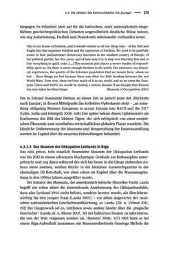 Image of the Page - 171 - in Der Zweite Weltkrieg in postsozialistischen Gedenkmuseen - Geschichtspolitik zwischen der ‚Anrufung Europas‘ und dem Fokus auf ‚unser‘ Leid