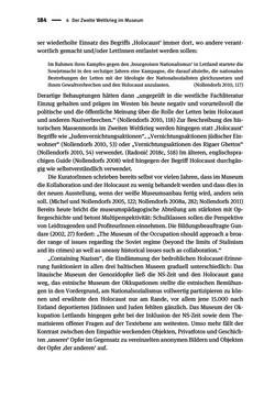 Bild der Seite - 184 - in Der Zweite Weltkrieg in postsozialistischen Gedenkmuseen - Geschichtspolitik zwischen der ‚Anrufung Europas‘ und dem Fokus auf ‚unser‘ Leid