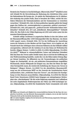 Bild der Seite - 186 - in Der Zweite Weltkrieg in postsozialistischen Gedenkmuseen - Geschichtspolitik zwischen der ‚Anrufung Europas‘ und dem Fokus auf ‚unser‘ Leid