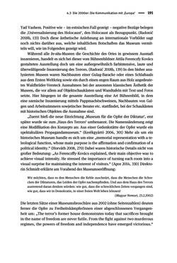 Bild der Seite - 191 - in Der Zweite Weltkrieg in postsozialistischen Gedenkmuseen - Geschichtspolitik zwischen der ‚Anrufung Europas‘ und dem Fokus auf ‚unser‘ Leid