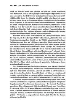 Bild der Seite - 214 - in Der Zweite Weltkrieg in postsozialistischen Gedenkmuseen - Geschichtspolitik zwischen der ‚Anrufung Europas‘ und dem Fokus auf ‚unser‘ Leid