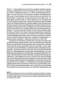 Bild der Seite - 223 - in Der Zweite Weltkrieg in postsozialistischen Gedenkmuseen - Geschichtspolitik zwischen der ‚Anrufung Europas‘ und dem Fokus auf ‚unser‘ Leid