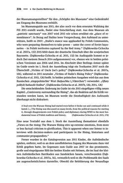 Bild der Seite - 224 - in Der Zweite Weltkrieg in postsozialistischen Gedenkmuseen - Geschichtspolitik zwischen der ‚Anrufung Europas‘ und dem Fokus auf ‚unser‘ Leid