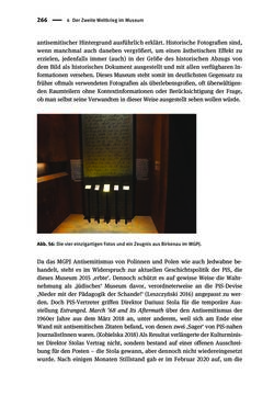 Image of the Page - 266 - in Der Zweite Weltkrieg in postsozialistischen Gedenkmuseen - Geschichtspolitik zwischen der ‚Anrufung Europas‘ und dem Fokus auf ‚unser‘ Leid