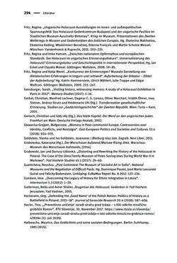 Image of the Page - 294 - in Der Zweite Weltkrieg in postsozialistischen Gedenkmuseen - Geschichtspolitik zwischen der ‚Anrufung Europas‘ und dem Fokus auf ‚unser‘ Leid