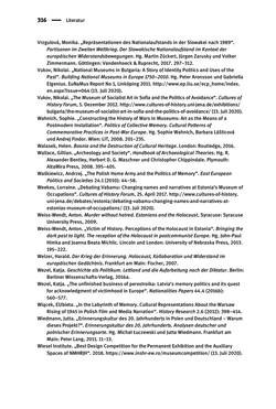 Image of the Page - 316 - in Der Zweite Weltkrieg in postsozialistischen Gedenkmuseen - Geschichtspolitik zwischen der ‚Anrufung Europas‘ und dem Fokus auf ‚unser‘ Leid