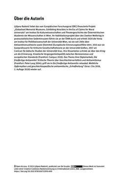 Image of the Page - 323 - in Der Zweite Weltkrieg in postsozialistischen Gedenkmuseen - Geschichtspolitik zwischen der ‚Anrufung Europas‘ und dem Fokus auf ‚unser‘ Leid