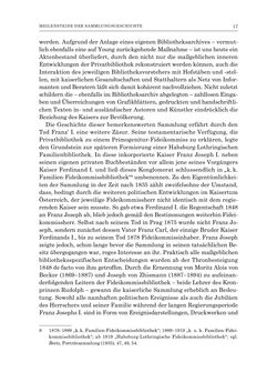 Bild der Seite - 17 - in Die Privatbibliothek Kaiser Franz’ I. von Österreich 1784-1835 - Bibliotheks- und Kulturgeschichte einer fürstlichen Sammlung zwischen Aufklärung und Vormärz