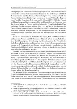 Image of the Page - 21 - in Die Privatbibliothek Kaiser Franz’ I. von Österreich 1784-1835 - Bibliotheks- und Kulturgeschichte einer fürstlichen Sammlung zwischen Aufklärung und Vormärz