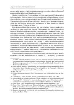 Bild der Seite - 47 - in Die Privatbibliothek Kaiser Franz’ I. von Österreich 1784-1835 - Bibliotheks- und Kulturgeschichte einer fürstlichen Sammlung zwischen Aufklärung und Vormärz