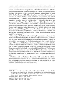 Image of the Page - 63 - in Die Privatbibliothek Kaiser Franz’ I. von Österreich 1784-1835 - Bibliotheks- und Kulturgeschichte einer fürstlichen Sammlung zwischen Aufklärung und Vormärz