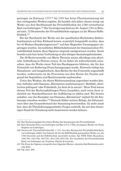 Image of the Page - 67 - in Die Privatbibliothek Kaiser Franz’ I. von Österreich 1784-1835 - Bibliotheks- und Kulturgeschichte einer fürstlichen Sammlung zwischen Aufklärung und Vormärz