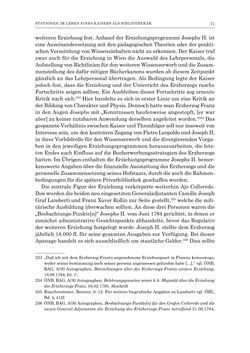 Bild der Seite - 71 - in Die Privatbibliothek Kaiser Franz’ I. von Österreich 1784-1835 - Bibliotheks- und Kulturgeschichte einer fürstlichen Sammlung zwischen Aufklärung und Vormärz