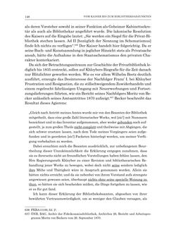 Bild der Seite - 148 - in Die Privatbibliothek Kaiser Franz’ I. von Österreich 1784-1835 - Bibliotheks- und Kulturgeschichte einer fürstlichen Sammlung zwischen Aufklärung und Vormärz