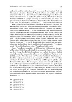 Bild der Seite - 217 - in Die Privatbibliothek Kaiser Franz’ I. von Österreich 1784-1835 - Bibliotheks- und Kulturgeschichte einer fürstlichen Sammlung zwischen Aufklärung und Vormärz