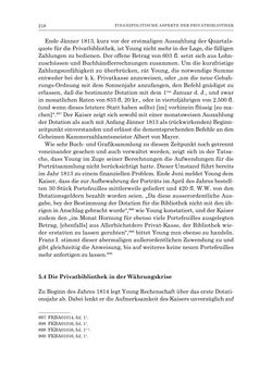 Image of the Page - 218 - in Die Privatbibliothek Kaiser Franz’ I. von Österreich 1784-1835 - Bibliotheks- und Kulturgeschichte einer fürstlichen Sammlung zwischen Aufklärung und Vormärz