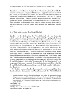 Image of the Page - 279 - in Die Privatbibliothek Kaiser Franz’ I. von Österreich 1784-1835 - Bibliotheks- und Kulturgeschichte einer fürstlichen Sammlung zwischen Aufklärung und Vormärz