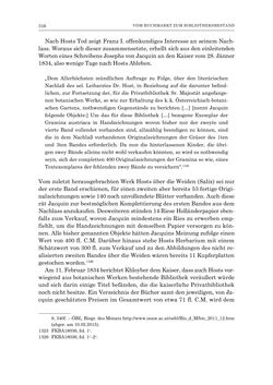 Image of the Page - 316 - in Die Privatbibliothek Kaiser Franz’ I. von Österreich 1784-1835 - Bibliotheks- und Kulturgeschichte einer fürstlichen Sammlung zwischen Aufklärung und Vormärz