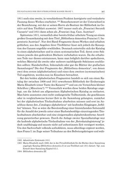 Bild der Seite - 367 - in Die Privatbibliothek Kaiser Franz’ I. von Österreich 1784-1835 - Bibliotheks- und Kulturgeschichte einer fürstlichen Sammlung zwischen Aufklärung und Vormärz