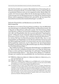 Bild der Seite - 421 - in Die Privatbibliothek Kaiser Franz’ I. von Österreich 1784-1835 - Bibliotheks- und Kulturgeschichte einer fürstlichen Sammlung zwischen Aufklärung und Vormärz