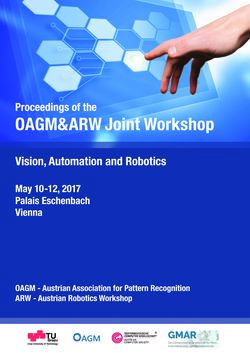 Bild der Seite - (000001) - in Proceedings of the OAGM&ARW Joint Workshop - Vision, Automation and Robotics