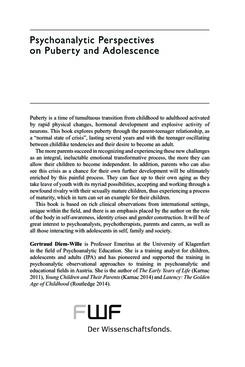 Image of the Page - (000003) - in Psychoanalytic Perspectives on Puberty and Adolescence - The Inner Worlds of Teenagers and their Parents