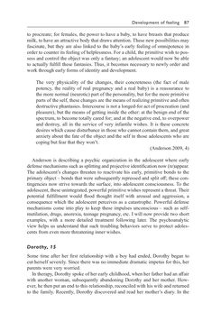 Image of the Page - 87 - in Psychoanalytic Perspectives on Puberty and Adolescence - The Inner Worlds of Teenagers and their Parents