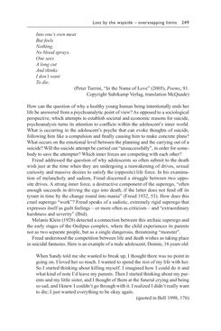 Bild der Seite - 249 - in Psychoanalytic Perspectives on Puberty and Adolescence - The Inner Worlds of Teenagers and their Parents