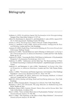 Image of the Page - 265 - in Psychoanalytic Perspectives on Puberty and Adolescence - The Inner Worlds of Teenagers and their Parents