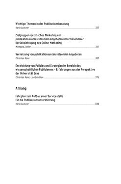 Bild der Seite - (000009) - in Publikationsberatung an Universitäten - Ein Praxisleitfaden zum Aufbau publikationsunterstützender Services