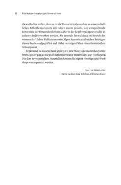 Image of the Page - 10 - in Publikationsberatung an Universitäten - Ein Praxisleitfaden zum Aufbau publikationsunterstützender Services