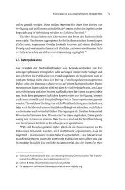 Bild der Seite - 75 - in Publikationsberatung an Universitäten - Ein Praxisleitfaden zum Aufbau publikationsunterstützender Services