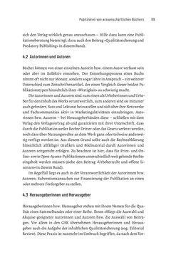 Image of the Page - 89 - in Publikationsberatung an Universitäten - Ein Praxisleitfaden zum Aufbau publikationsunterstützender Services