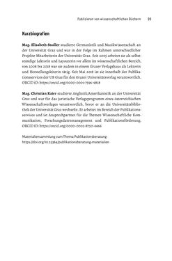 Image of the Page - 99 - in Publikationsberatung an Universitäten - Ein Praxisleitfaden zum Aufbau publikationsunterstützender Services