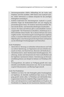 Bild der Seite - 109 - in Publikationsberatung an Universitäten - Ein Praxisleitfaden zum Aufbau publikationsunterstützender Services