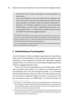 Bild der Seite - 110 - in Publikationsberatung an Universitäten - Ein Praxisleitfaden zum Aufbau publikationsunterstützender Services