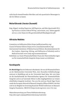 Image of the Page - 161 - in Publikationsberatung an Universitäten - Ein Praxisleitfaden zum Aufbau publikationsunterstützender Services
