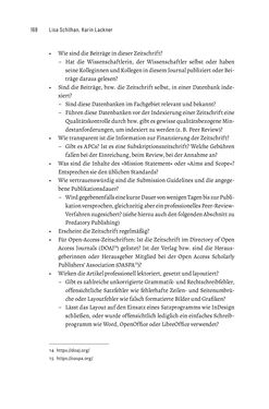 Image of the Page - 168 - in Publikationsberatung an Universitäten - Ein Praxisleitfaden zum Aufbau publikationsunterstützender Services